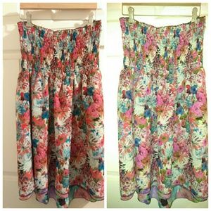 Strapless summer dress